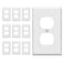 ENERLITES Duplex Wall Plates Kit, Electrical Outlet Covers, Standard Size 1-Gang 4.50" x 2.76", Unbreakable Polycarbonate Thermoplastic, Electric Receptacle Plug Covers, 8821-W-10PCS, White, 10 Pack