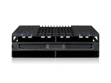 ICY DOCK 4 Bay 2.5 SAS/SATA SSD/HDD Tool Free Mobile Rack for 5.25&quot; Bay   flexiDOCK MB024SP-B