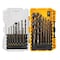 DEWALT Drill Bit Set, 21-Piece, 135 Degree Split Point, 31 Degree Helix, Black Oxide Coated, For Plastic, Wood and Metal (DWA1181)