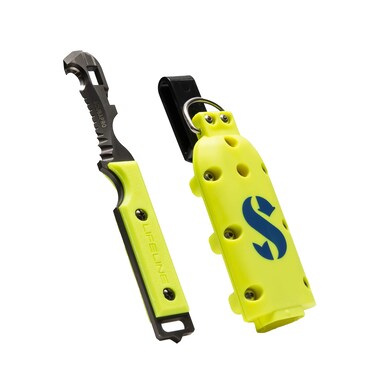 SCUBAPRO Jawz Ti, All-in-One Multi-Purpose Rescue Tool, Black/Yellow