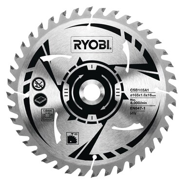Ryobi CSB165A1 165 mm Circular Saw Blade for R18CS-0
