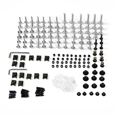 Universal Fairing Bolt Kit Screws For Honda VTR1000F Firestorm 1997 1998 1999 2000 2001 2002 2003 2004 2005 Aluminum Motorcycle Fasteners Hardware Clips (Silver)