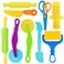 LCY WEDSHI Playdough Tool Set, 9 Pcs Play Dough Tools Sets for Kids Ages 4-8, Playdough Accessories Includes Cutters Roller, Rolling Pins, Safety Scissors, Plastic Knife