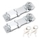 WANLIAN Heavy Duty Concealed Safety Hasp Lock, 2PCS Double Hinge Keyed, Flexible Link, Stainless Steel &amp; Zinc Alloy, Indoor &amp; Outdoor Use