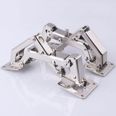 175 Degree Hinges Frameless Cabinet Doors Hinges Concealed Hydraulic Adjustable Mounting Hinges Soft Closing Nickel-Plated Steel Buffer Dampers for Wardrobe,1 Pair
