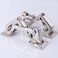 175 Degree Hinges Frameless Cabinet Doors Hinges Concealed Hydraulic Adjustable Mounting Hinges Soft Closing Nickel-Plated Steel Buffer Dampers for Wardrobe,1 Pair