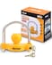 RETRUE Universal Coupler Lock Trailer Locks Ball Hitch Trailer Hitch Lock Adjustable Security Heavy-Duty Steel Fits 1-7/8 Inch, 2 Inch, 2-5/16 Inch Couplers, Yellow