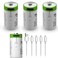 CAMELCELL 4 Pack CR2 Battery,Rechargeable CR2 3V-3.7v Lithium Batteries, 4 in 1 USB Type C Rechargeable Lithium CR2 CR15H270 15270 Batteries, 300mAh,1.5Hours Fast Charge(NOT C Battery)