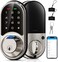 Veise Smart Lock, Fingerprint Door Lock, 7-in-1 Keyless Entry Door Lock with App Control, Electronic Touchscreen Keypad, Smart Deadbolt, Biometric Smart Locks for Front Door, Satin Nickel