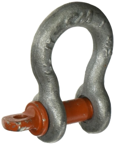 CM M647G Super Strong Anchor Shackle with Galvanized Screw Pin, 1 Ton Work Load Limit, 5/16" Size
