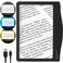 MagniPros 5X Rechargeable Large Ultra Bright LED Page Magnifier with Anti-Glare Lens &amp; 3 Fully Dimmable Light Modes, Relieve Eye Strain- Ideal for Reading Small Prints, Low Vision, Seniors