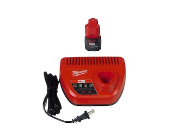 Milwaukee 48-11-2401 M12 12V 2.0 Ah Battery with 48-59-2401 Battery Charger