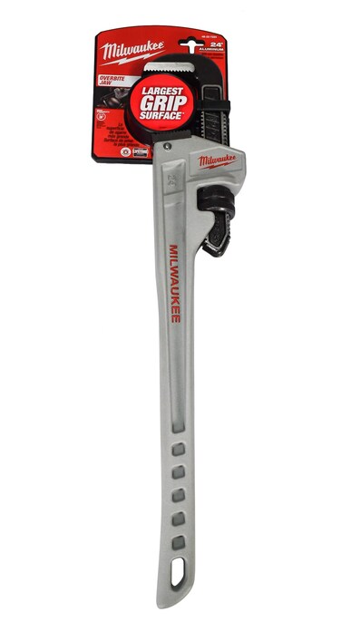 Milwaukee 48-22-7224 24" Heavy Duty Aluminum Pipe Wrench with Hook Jaw Design