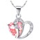 Uloveido Anniversary 2 Heart of Ocean Blue Crystal CZ Stone Hollow Pendant Necklace for Mom Women Birthday Gift N673