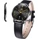 OLEVS Womens Watches Leather Band for Ladies Female Black Ultra Thin Wrist Watch Minimalist Slim Waterproof Fashion Casual Simple Dress Quartz Analog Wristwatch Classic Gifts with Date Calendar