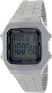 Casio Men's Vintage A178WA-1A Silver Stainless-Steel Quartz Watch with Grey Dial