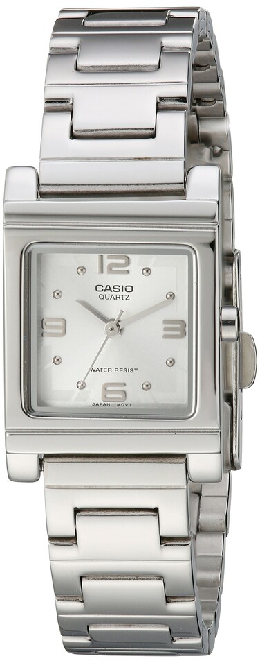 Casio Women's LTP1237D-7A Silver-Tone Shell White Dial Watch