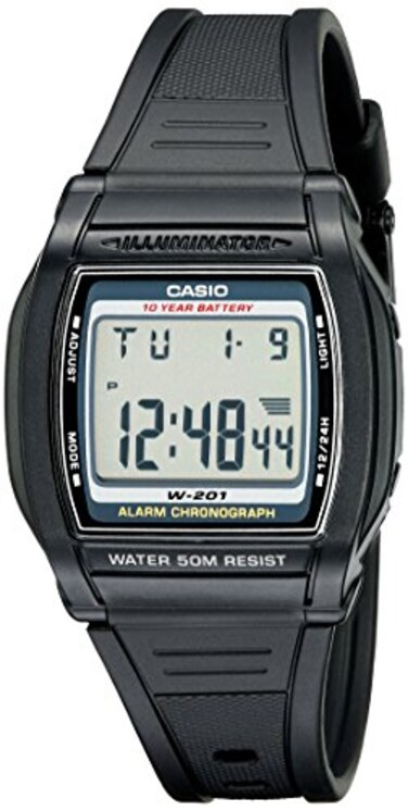 Casio Men's W201-1AV Alarm Chronograph Watch