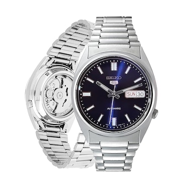 Seiko Men's SNXS77 Seiko 5 Automatic Blue Dial Stainless-Steel Bracelet Watch