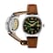 SEIKO SRPE45 Automatic Watch for Men - Presage Cocktail Time - Patterned Green Dial with Golden Numerals and Date Calendar, 50m Water-Resistant
