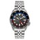 SEIKO SSK019J1,Men Sports,GMT,Mechanical,Automatic,Stainless,Silver Tone,WR,SSK019