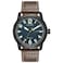 Citizen Men's Eco-Drive Weekender Garrison Field Watch in Black IP Stainless Steel with Brown Leather strap, Navy Dial (Model: BM8478-01L)