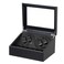 Automatic Watch Winder with 4 Quiet Running Motor Watch Winding Display+ 6 Flexible Watch Pillows Luxury Fiber Leather Storage Case for Man/Woman's Watches
