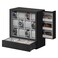 SONGMICS 12-Slot Wooden Watch Box, Watch Display Case with Window, Watch Display Cabinet with Solid Wood Veneer, Velvet Lining, Vertical Storage, Space Saving, Gift Idea, Ebony Black UJOW014B01