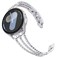 Surace Compatible with Galaxy Watch 7 Band 40mm 44mm, Galaxy Watch 6 Band, Galaxy Watch 5 Band, Galaxy Watch 4 Band Women Bling Diamond Rhinestone Link Bracelet for Samsung Watch 7/FE/6/5/4, Silver