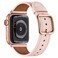 MNBVCXZ Compatible with Apple Watch Band 38mm 40mm 41mm 42mm 44mm 45mm 46mm 49mm Women Men Genuine Leather Replacement Strap for iWatch Series 10 9 8 7 6 5 4 3 2 1 SE Ultra (Pink Sand/Rose Gold)
