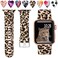 Laffav Compatible with Apple Watch Band 42mm 41mm 40mm 38mm for Women Men, Soft Silicone Fadeless Pattern Print Wristbands for iWatch Series 10/9/8/7/6/5/4/3/2/1 SE, Classic Leopard