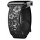 Floral Engraved Band Compatible with Apple Watch Band 38mm 40mm 41mm 42mm 44mm 45mm 46mm 49mm, Designer Silicone Glossy Wildflower Strap for iWatch Band Series Ultra 10 9 8 7 6 SE 5 4 3 2 1, Black 38