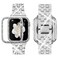SUPOIX Compatible with Apple Watch Band 40mm + Case, Women Jewelry Bling Diamond Rhinestone Replacement Metal Strap &amp;Soft TPU Protector Case for iWatch Series 6/5/4/se(Silver)