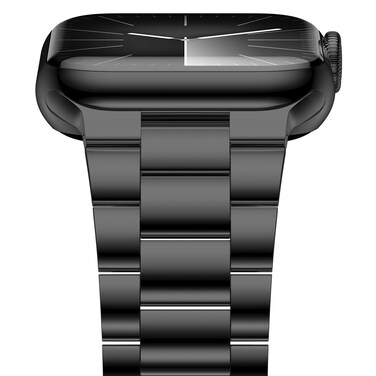 iiteeology Lightweight Stainless Steel Band Designed for Apple Watch Ultra 2 &amp; Ultra, Series 1-10, 46mm, 45mm, 44mm, 42mm, Replacement iWatch Bands for Men &amp; Women,Black