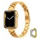 CSJCUBIC Metal band Compatible with Apple Watch Band 38mm 40mm 41mm 42mm 44mm 45mm for women, Slim and Thin Stainless Steel Replacement Adjustable Wristband for iWatch Series 7654321SE (Gold,