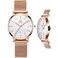 OLEVS Watches for Women Large Face Rose Gold Dress Ladies Watch with Date Slim Simple Easy to Read Womens Watches for Small Wrists Waterproof Business Casual Women's Watches White Reloj para Mujer