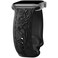 Floral Engraved Band Compatible with Apple Watch Band 40mm 41mm 38mm 42mm 44mm 45mm 46mm 49mm Women, Soft Silicone Embossed Flower Strap for iWatch Band Series SE Ultra 10 9 8 7 6 5 4 3 Black 38