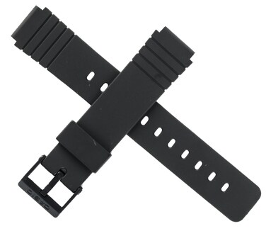 Casio 10224223 Black Rubber Watch Band 16mm (20mm)