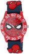 Marvel Spider-Man Kids' Plastic Time Teacher Analog Quartz 3D Strap Watch, Red/Navy/Multi Navy