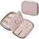 NISHEL Travel Jewelry Case, Holiday Organizer for Necklaces, Earrings, Rings, Bracelets, Watch, Pink