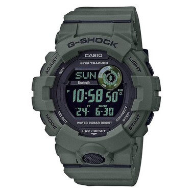 Casio Men's G-Shock Digital Power Trainer Connected Green Resin Watch GBD800UC-3