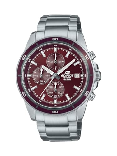 Casio Edifice Silver-Tone Chronograph w/Date Indicator 44mm Men's Watch EFR-526D-5CV
