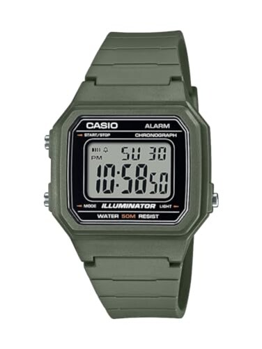 Casio Illuminator Alarm Chronograph Digital Watch 50M Water Resistant W217H-3AV