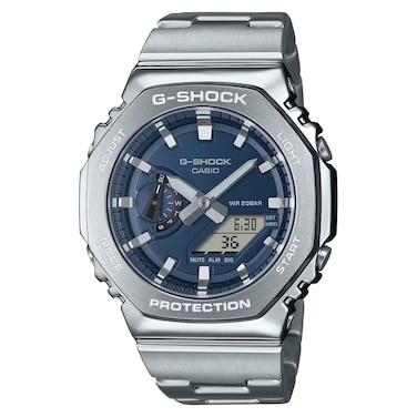Casio G-Shock Octagonal Navy Blue Stainless Steel Watch GM2110D-2B