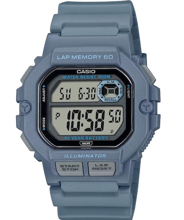 Casio WS-1400H Series   Blue   Lap Memory 60   10-Year Battery   LED Illuminator   Digital Watch