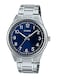 Casio MTP-V005D-2B4 Men's Standard Stainless Steel Blue Easy Reader Dial Analog Watch