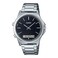 Casio MTP-VC01D-1E Men's Stainless Steel Black Dial Analog Digital Dual Time Zone Watch