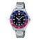 Casio MDV10D-1A3V Unisex Dive Inspired 38 mm Stainless Steel Black Dial Sports Watch (Red/Blue)