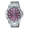 Casio MTP-VD01D-6BV Men's Enticer Stainless Steel Purple Dial Casual Analog Sporty Watch