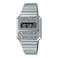 Casio A100WE-7B Men's Vintage Collection Silver Tone Alarm Chronograph Backlight Digital Watch